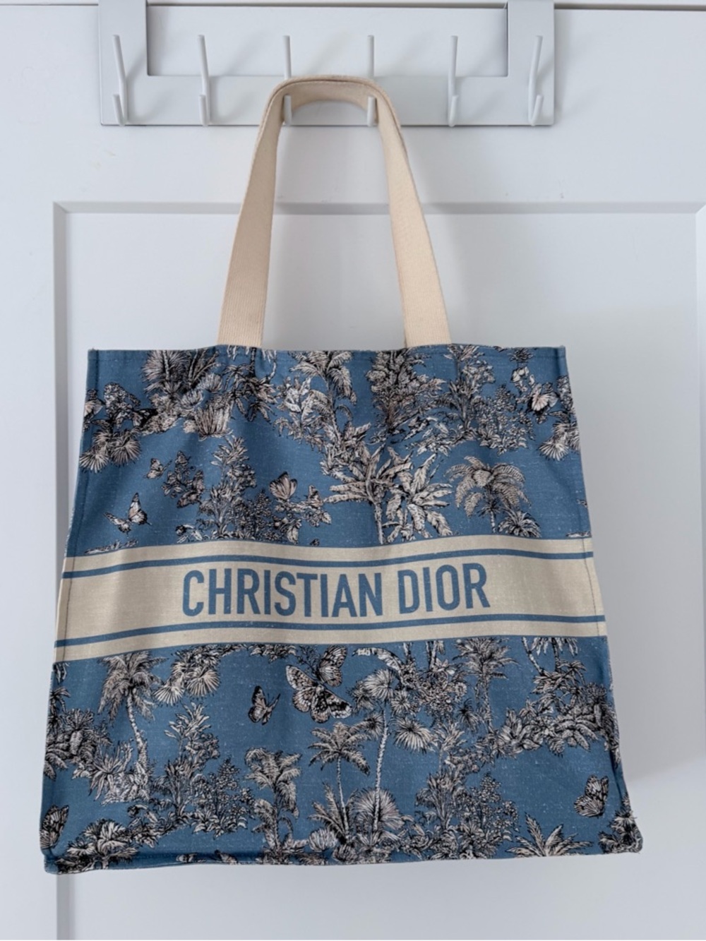Dior Blue and Cream Toile de Jouy DiorRiviera Canvas Tote - Picture 9 of 10